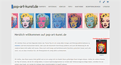 Desktop Screenshot of pop-art-kunst.de